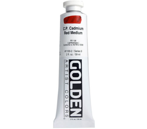 Golden Heavy Body Acrylic 2-ounce - Cadmium Red Medium