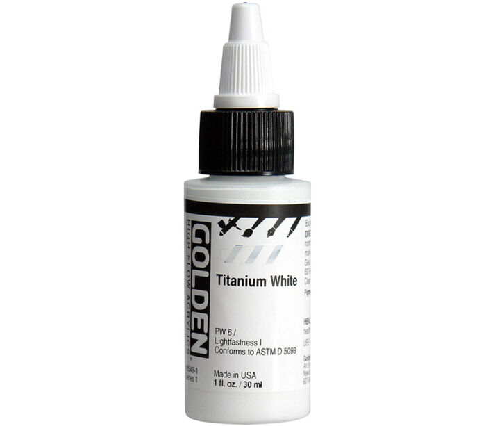 Golden High Flow Acrylic Paint - 1-ounce - Titanium White