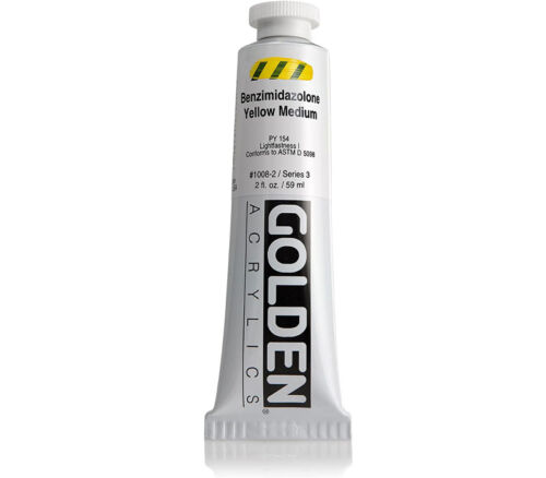 Golden Heavy Body Acrylic 2-ounce - Benzimidazolone Yellow Medium