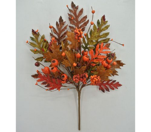 Mixed Maple and Oak Leaf Bush - 20-inch