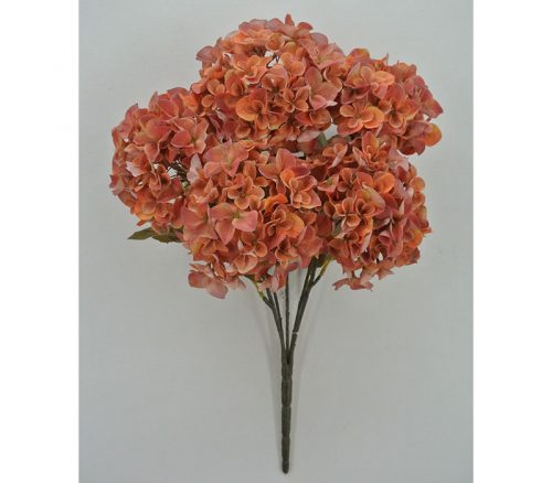 Orange Hydrangea Bush - 5 Stems - 34-inch