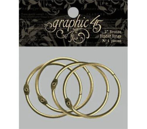 Graphic 45 Binder Rings - Bronze - 2 Piece