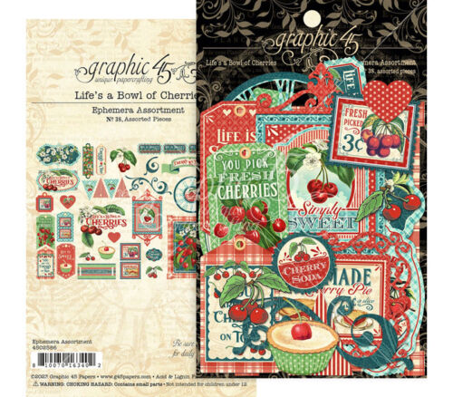 Graphic 45 Ephemera Pack - Lifes a Bowl of Cherries