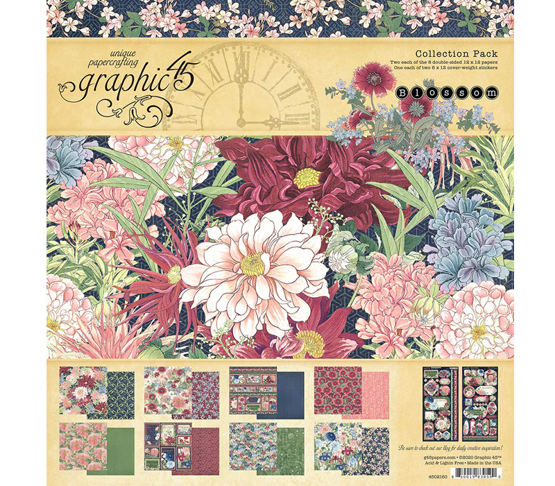 Graphic 45 Blossom Paper Pad 12x12