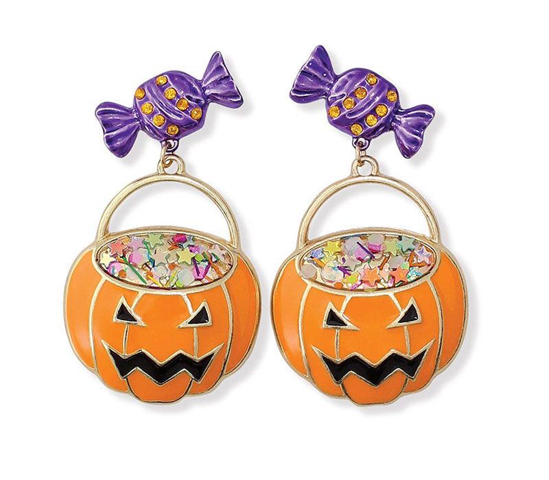 Jack-O-Lanterns with Candy Earrings