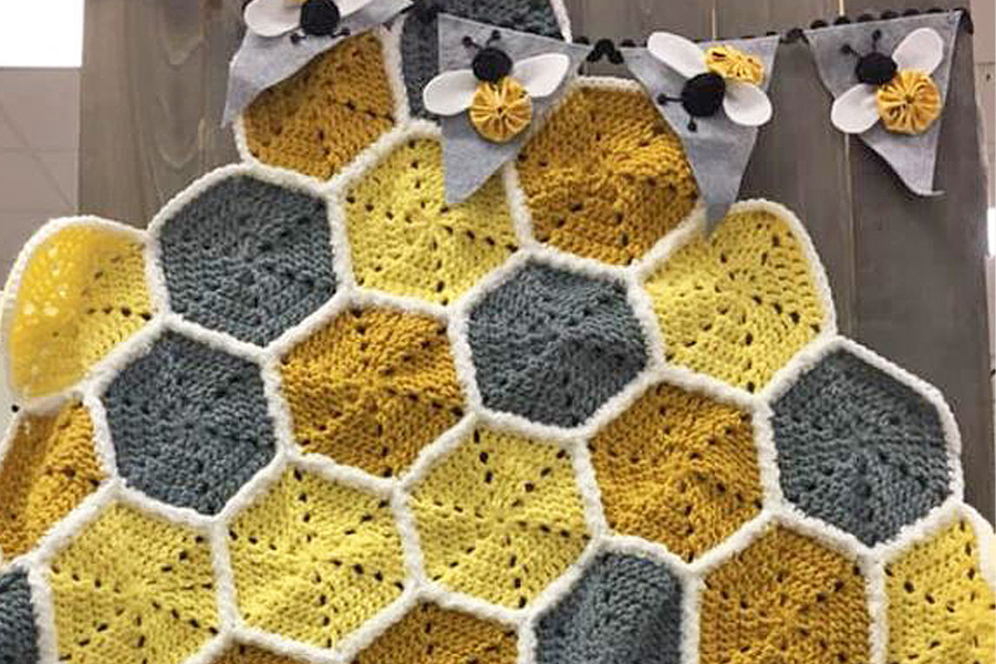 Knit a Honeycomb Blanket