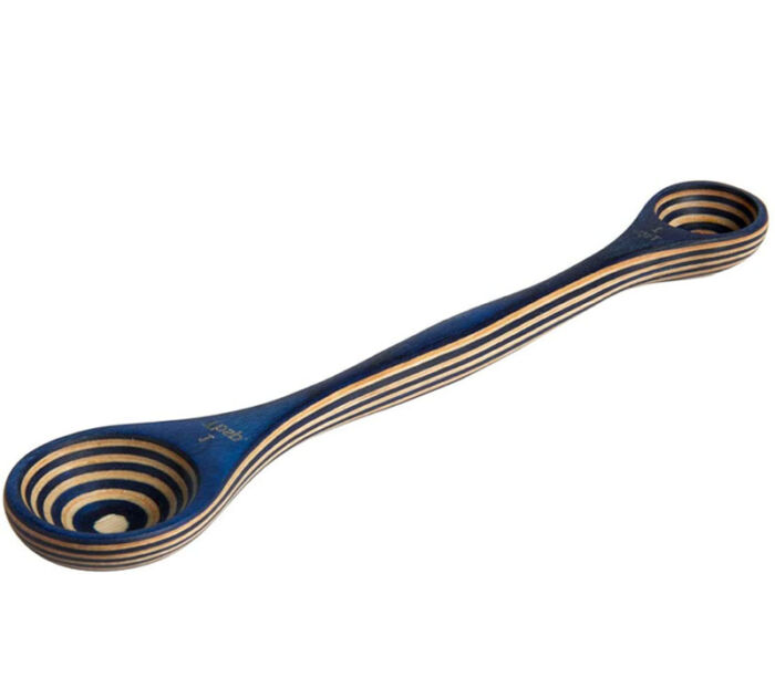 Island Bamboo Pakkawood Double Measuring Spoon - Blue