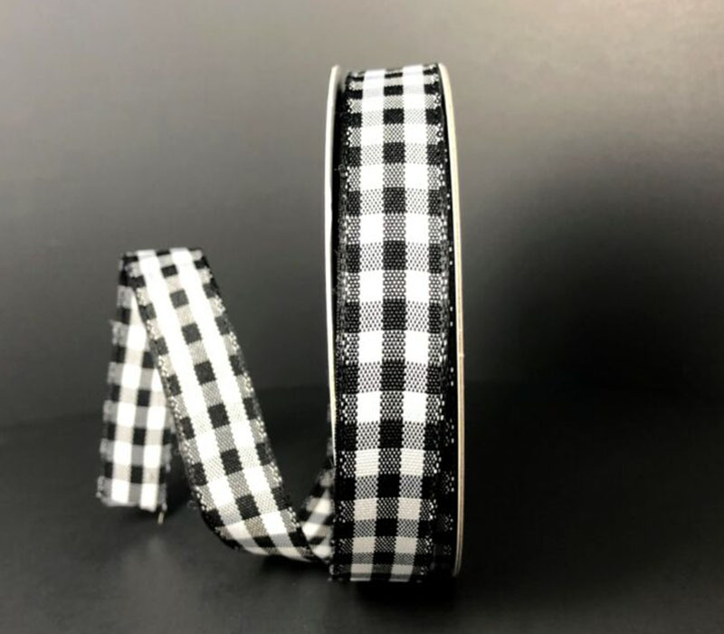 Wired Black and White Classic Chex Ribbon