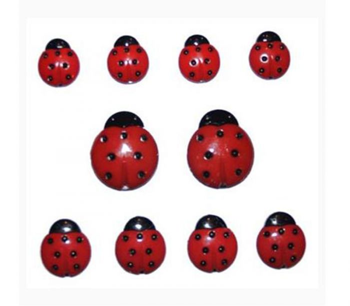 Dress It Up Button - Fun Ladybugs