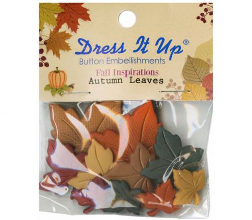 Dress It Up Buttons - Autumn Leaves