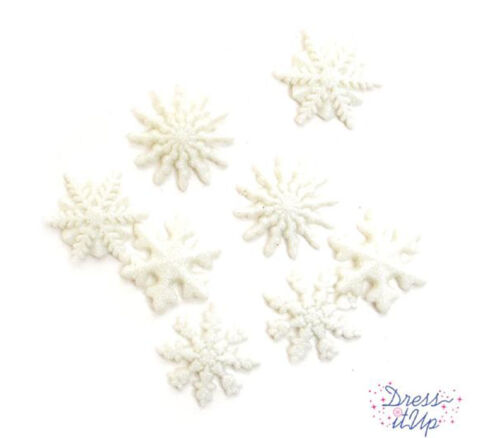 Dress It Up Buttons - Glittler Snowflakes