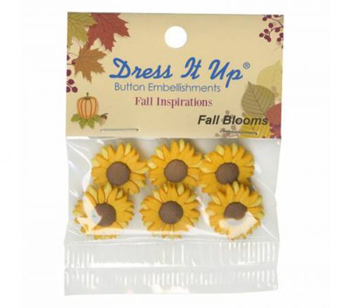 Dress It Up Buttons - Fall Blooms