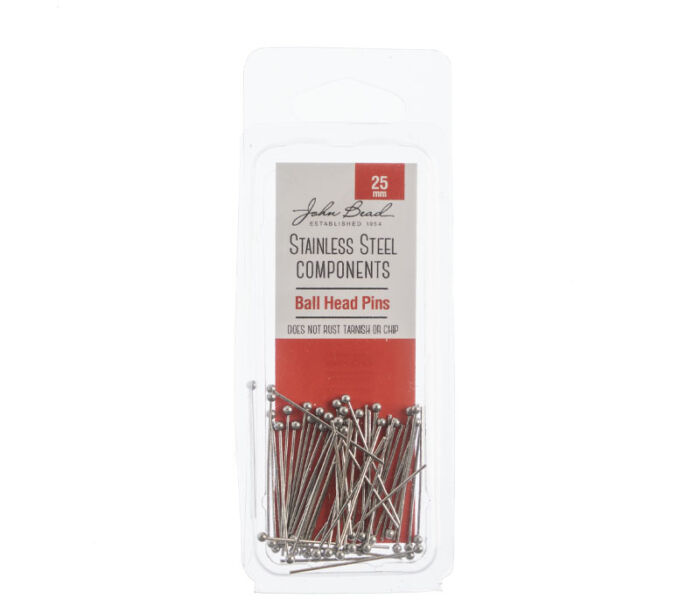Stainless Steel Ball Head Pins 25mm 50 Piece