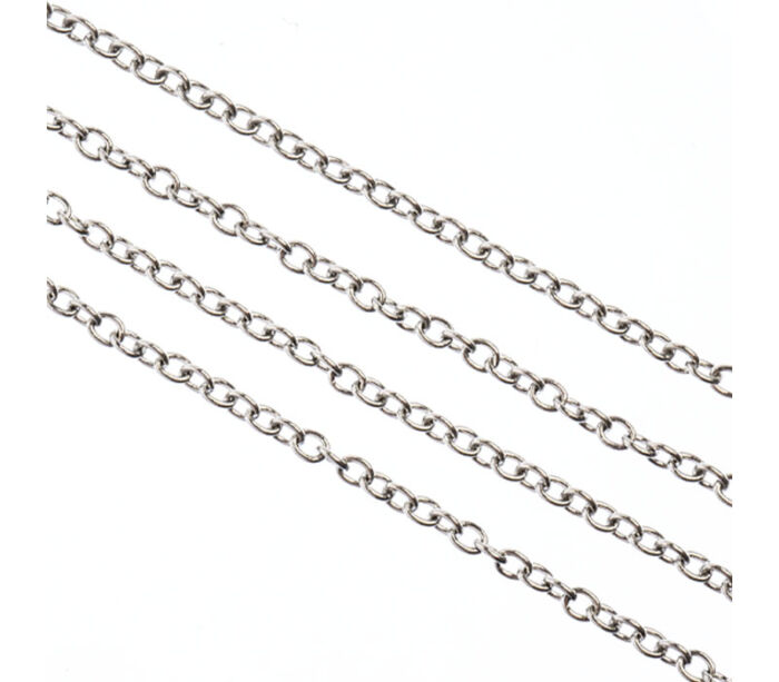 Stainless Steel Rolo Chain 1m With 2-inch x 1.5mm Links