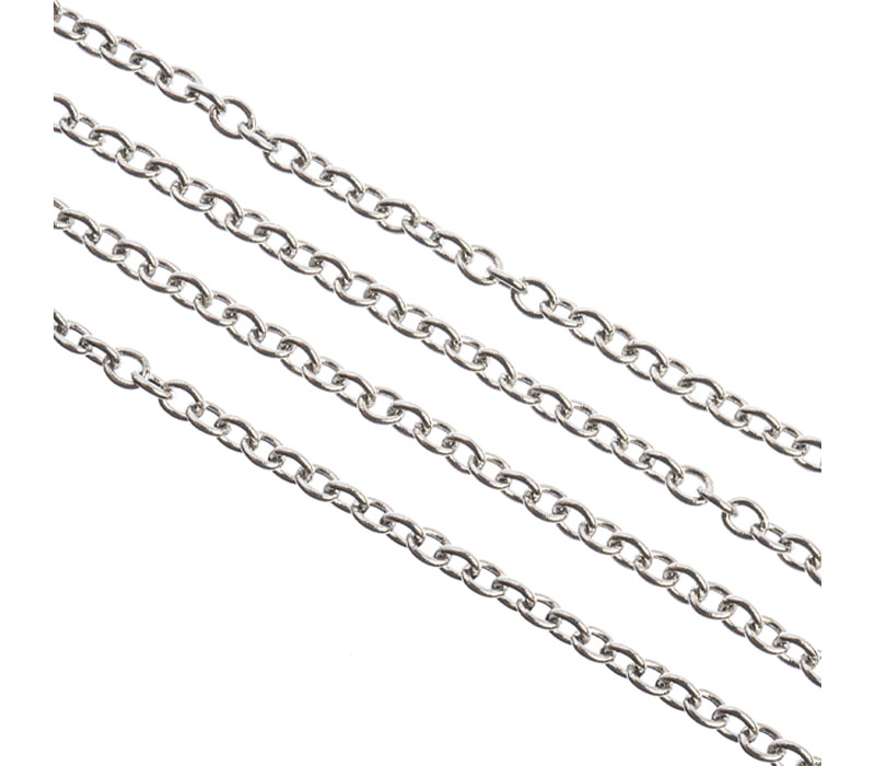 Stainless Steel Rolo Chain 1m With 2.5-inch x 2mm Links