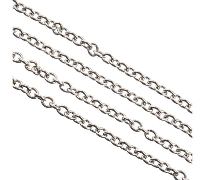 Stainless Steel Rolo Chain 1m With 2.9-inch x 2.4mm Links