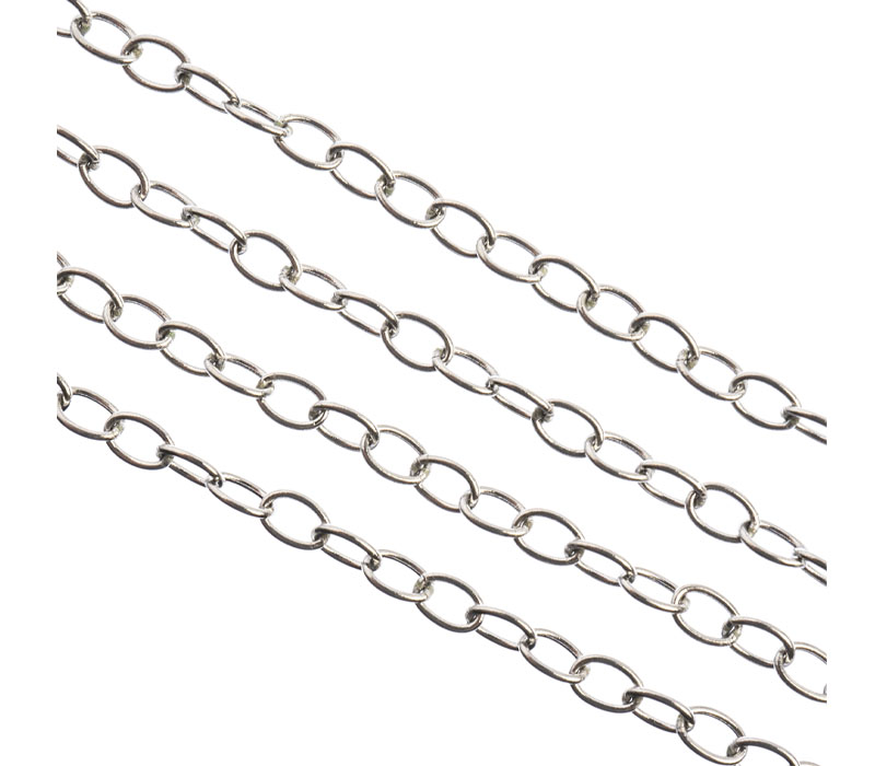 John Bead Stainless Steel Ball Chain 1m 2.4mm w/Connector