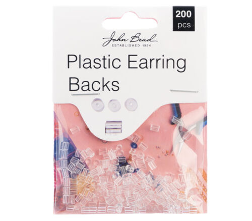 Must Have Findings - Plastic Earring Backs - Clear 200 Piece