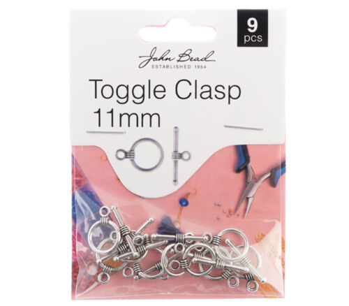 Must Have Findings - Toggle Clasp 11mm - Antique Silver 9 Piece