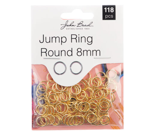 Must Have Findings - Jump Ring Round 8mm - Gold 118 Piece