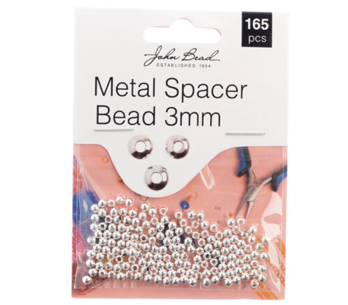 Must Have Findings - Metal Spacer Bead 3mm - Silver 165 Piece