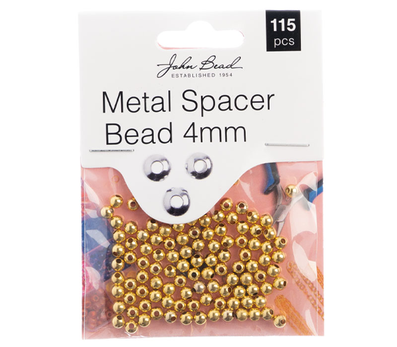 Must Have Findings - Metal Spacer Bead 4mm - Gold 115 Piece
