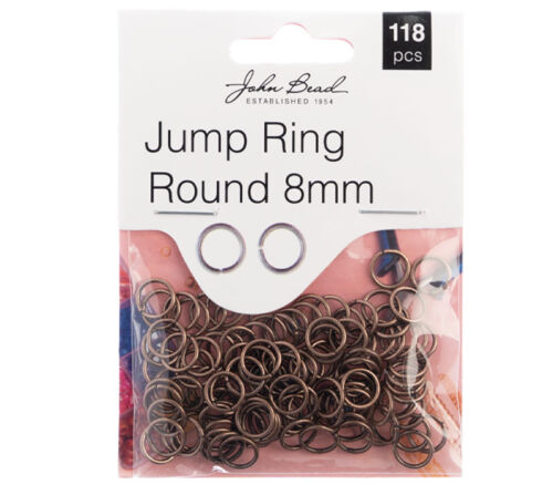 Must Have Findings - Jump Ring Round 8mm - Antique Copper 118 Piece