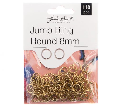 Must Have Findings - Jump Ring Round 8mm - Antique Gold 118 Piece
