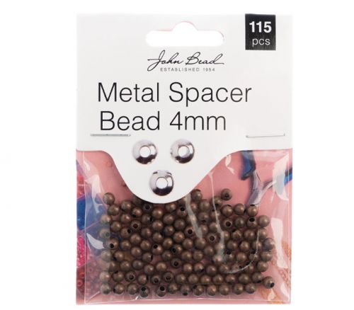 Must Have Findings - Metal Spacer Bead 4mm - Antique Copper 115 Piece