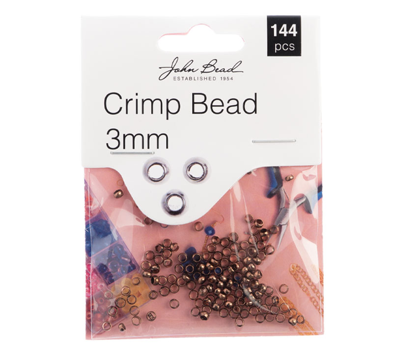 3 Pack John Bead Bead Crimp Cover 3mm 20/Pkg-Silver 1401196 - GettyCrafts