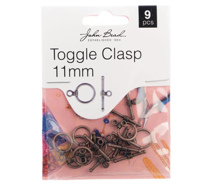Must Have Findings - Toggle Clasp 11mm - Antique Copper 9 Piece