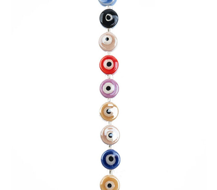 Crystal Lane - 10x6mm Flat Round Eye Mixed Color