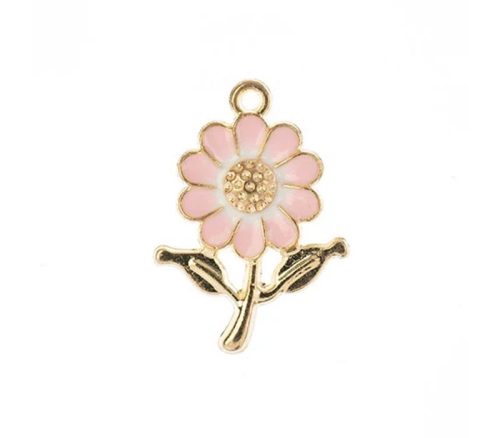 Sweet & Petite Charms Pink daisy - 8 Charms