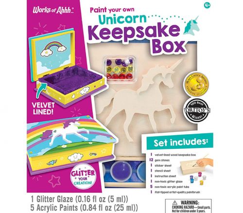 Masterpieces Wood Paint Kit - Unicorn Keepsake Box
