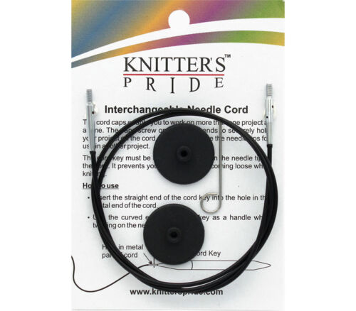 Knitter's Pride - InterchangableNeedle Cord Black/Silver 32-inch