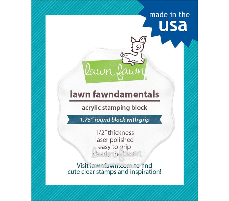 Lawn Fawn Acrylic Stamping Block - 1.75-inch - Round
