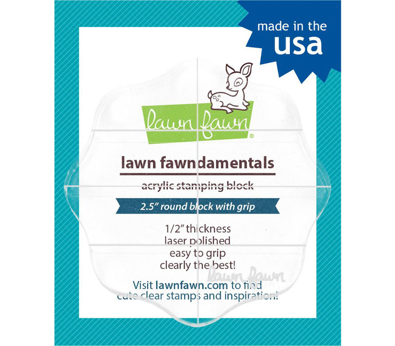 Lawn Fawn Acrylic Stamping Block - 2.5-inch - Round