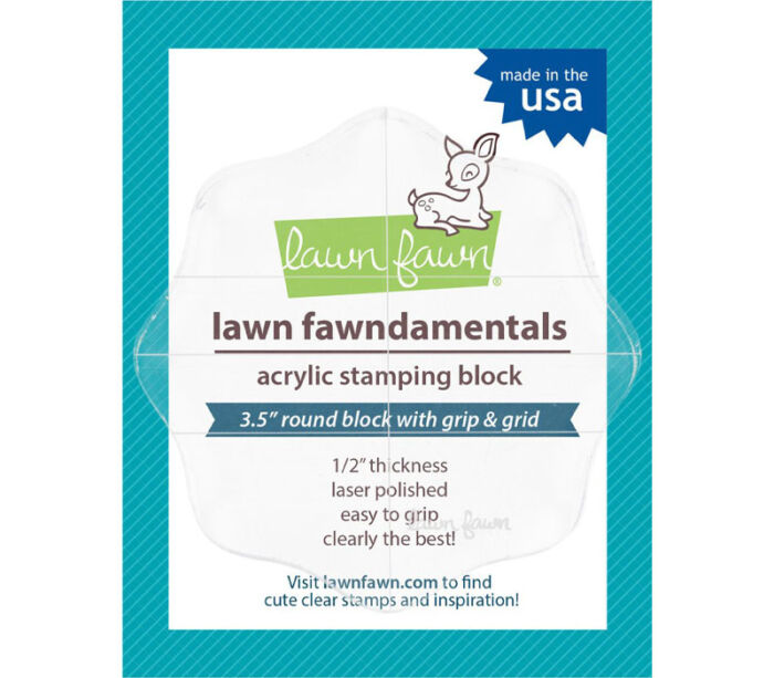 Lawn Fawn Acrylic Stamping Block - 3.5-inch - Round