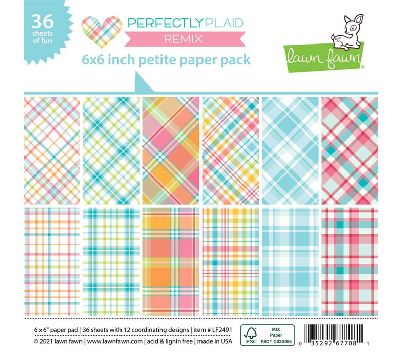 Lawn Fawn Paper Pack - 6-inch x 6-inch - Perfect Plaid Assortment