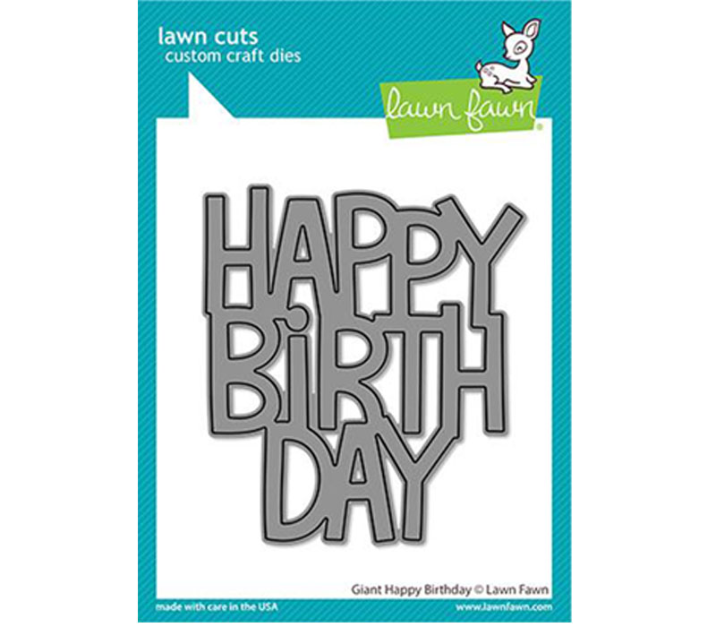 Lawn Fawn Dies - Giant Happy Birthday
