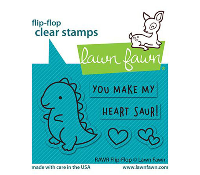 Lawn Fawn Stamp - Rawr Flip-Flop