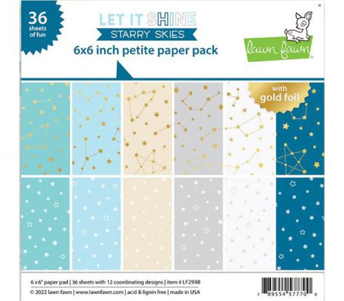 Lawn Fawn Petite Paper Pack - Let It Shine Starry Skies