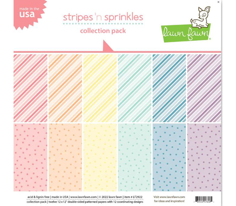 Lawn Fawn Stripes and Sprinkles Paper Pack
