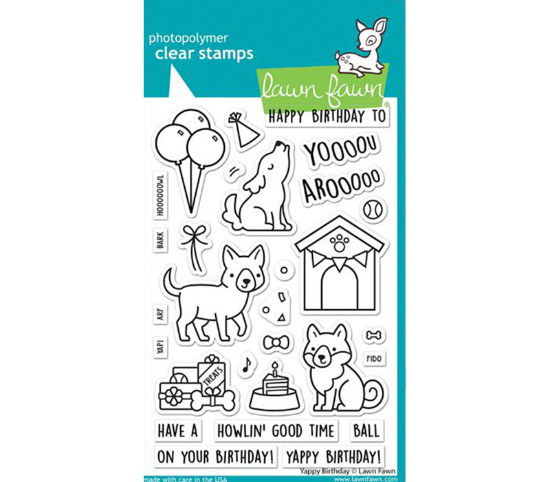 Lawn Fawn Stamps - Yappy Birthday