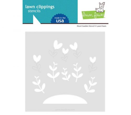 Lawn Fawn Stencil - Heart Garden