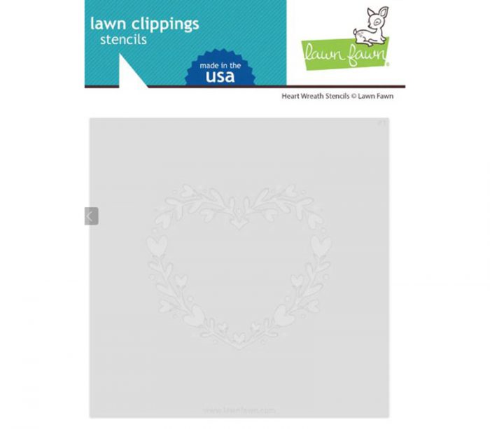 Lawn Fawn Stencil - Heart Wreaths