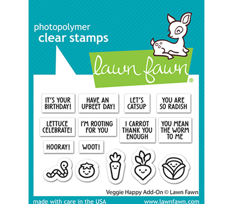 Lawn Fawn Add-On Stamp - Veggie Happy