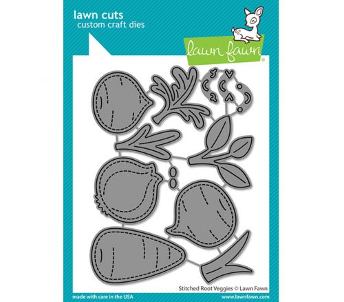 Lawn Fawn Die - Stitched Root Veggies