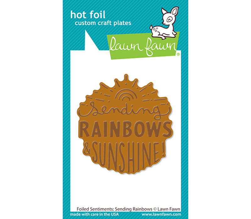 Lawn Fawn Hot Foil Plate - Sending Rainbows
