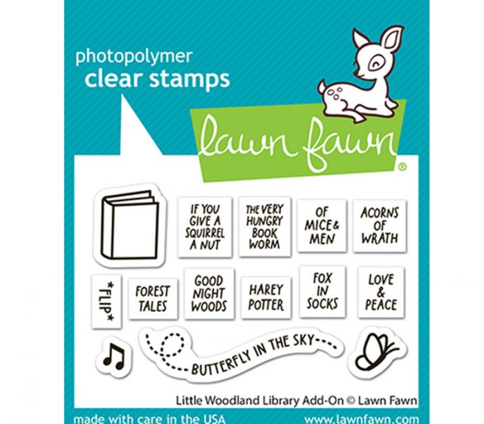 Lawn Fawn Stamp - Little Woodland Library Addon